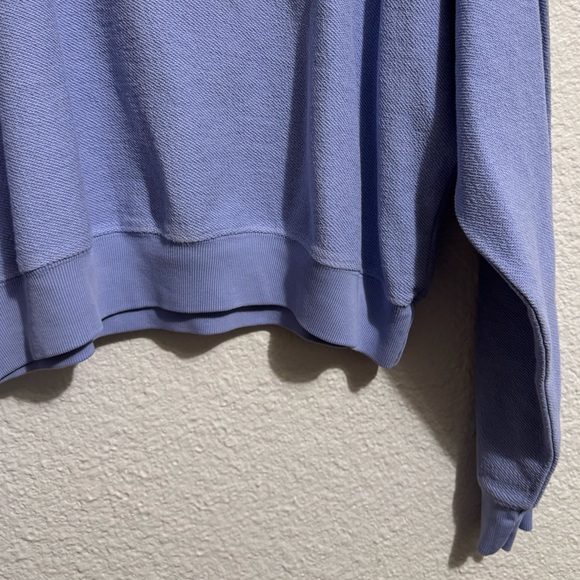 RARE Madhappy Terrycloth Crop Crewneck Pullover Sweatshirt Purple Women’s Size M - Picture 4 of 7